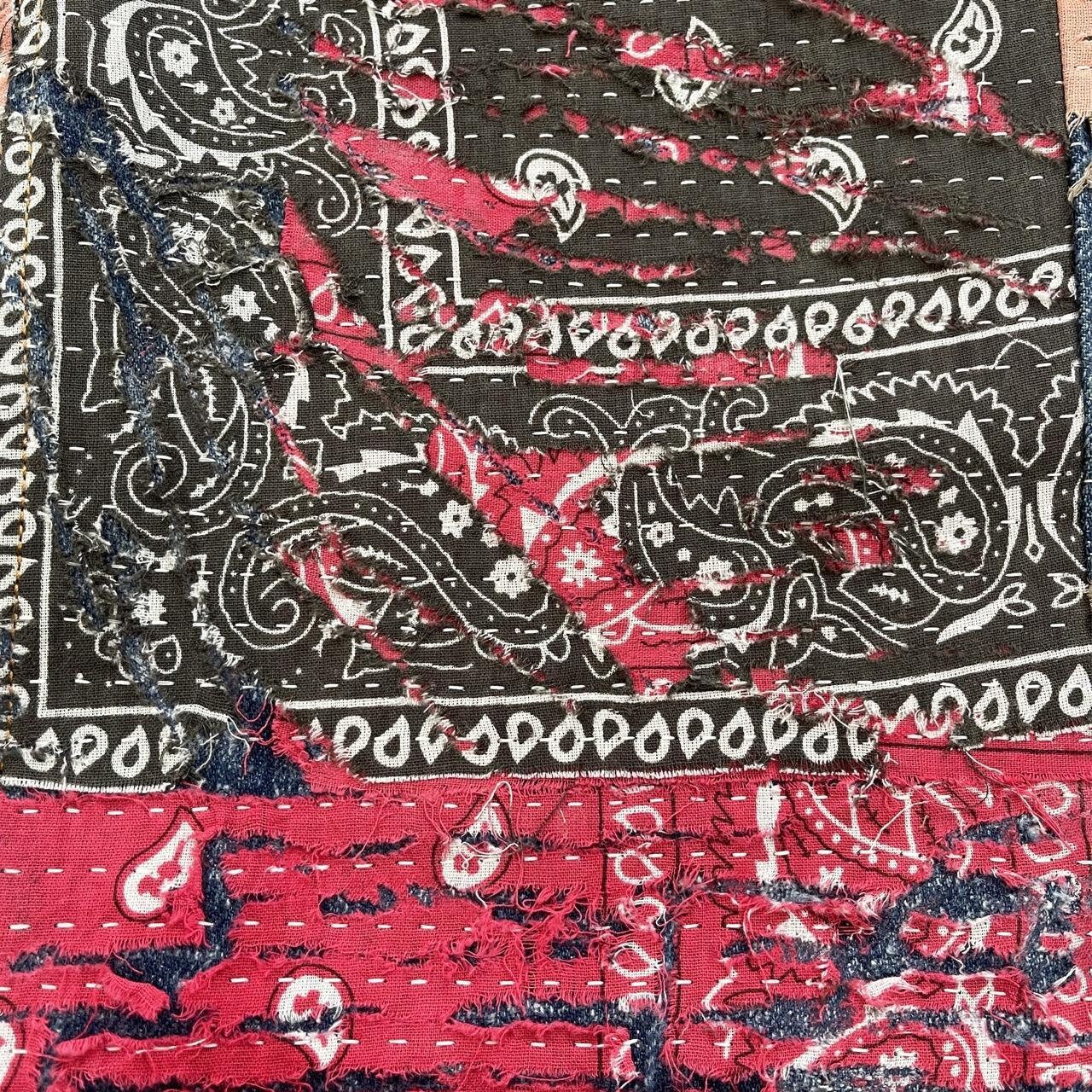 Japanese Boro Sashiko Bandana Jeans Handmade Size W30 - Etsy