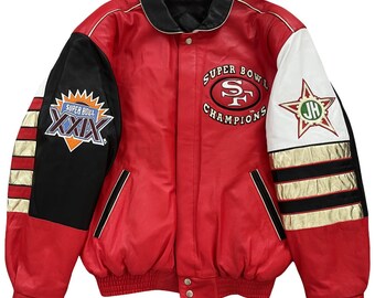 革ジャン　NFL 49ERS XL SAN FRANCISCO 49ERS NINERS STARTER GENUINE LEATHER JACKET