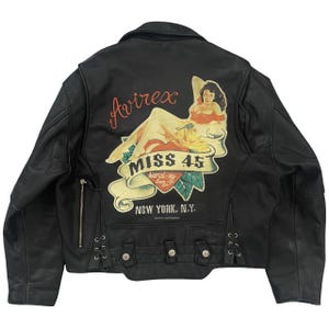 Avirex Leather Jacket Xl - Etsy Avirex Leather Jacket Xl - Etsy