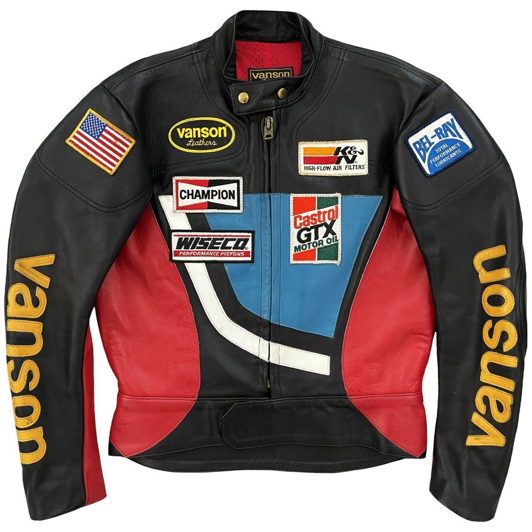 VTG Vanson Leathers 'one Star' Motorcycle Racer Jacket VTG Vanson Leathers 'one Star' Motorcycle Racer Jacket