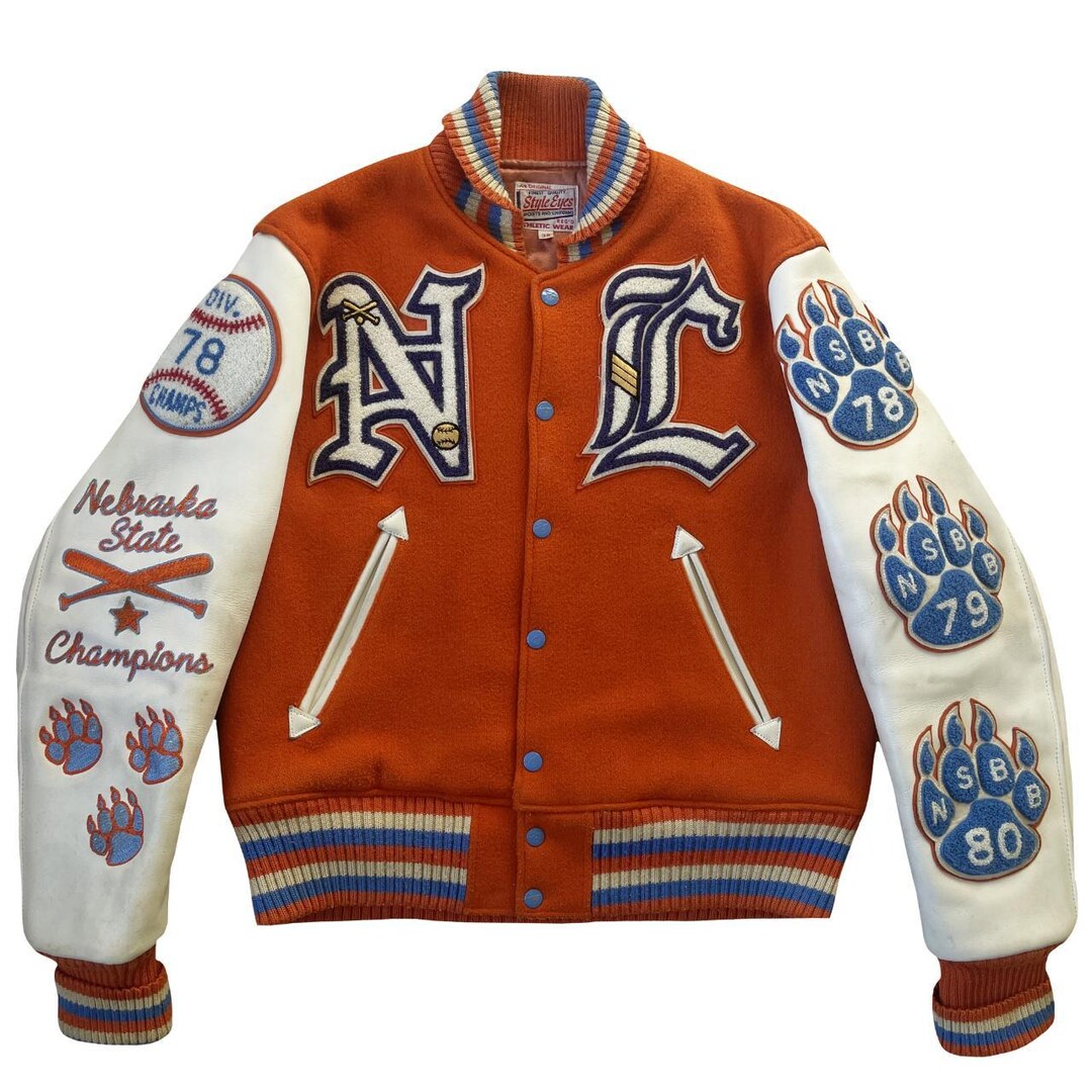 VTG Style Eyes Varsity Jacket - Size M - Etsy VTG Style Eyes Varsity Jacket - Size M - Etsy