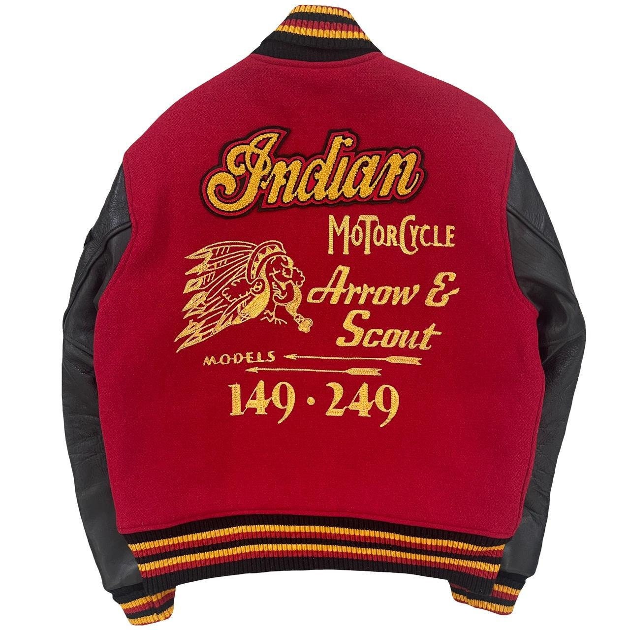 VTG Indian Motorcycle Varsity Jacket - Size M - Etsy VTG Indian Motorcycle Varsity Jacket - Size M - Etsy