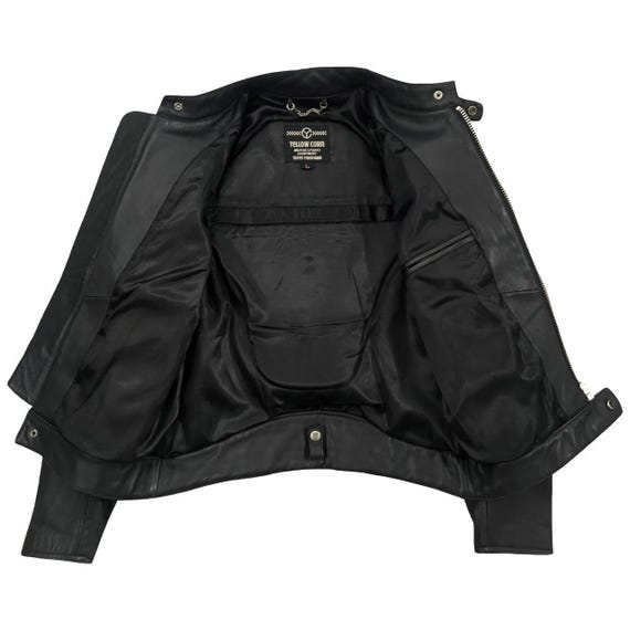 Chaqueta De Hombre Cuero Ripley CHAQUETA CUERO MOTO NEGRA SVART