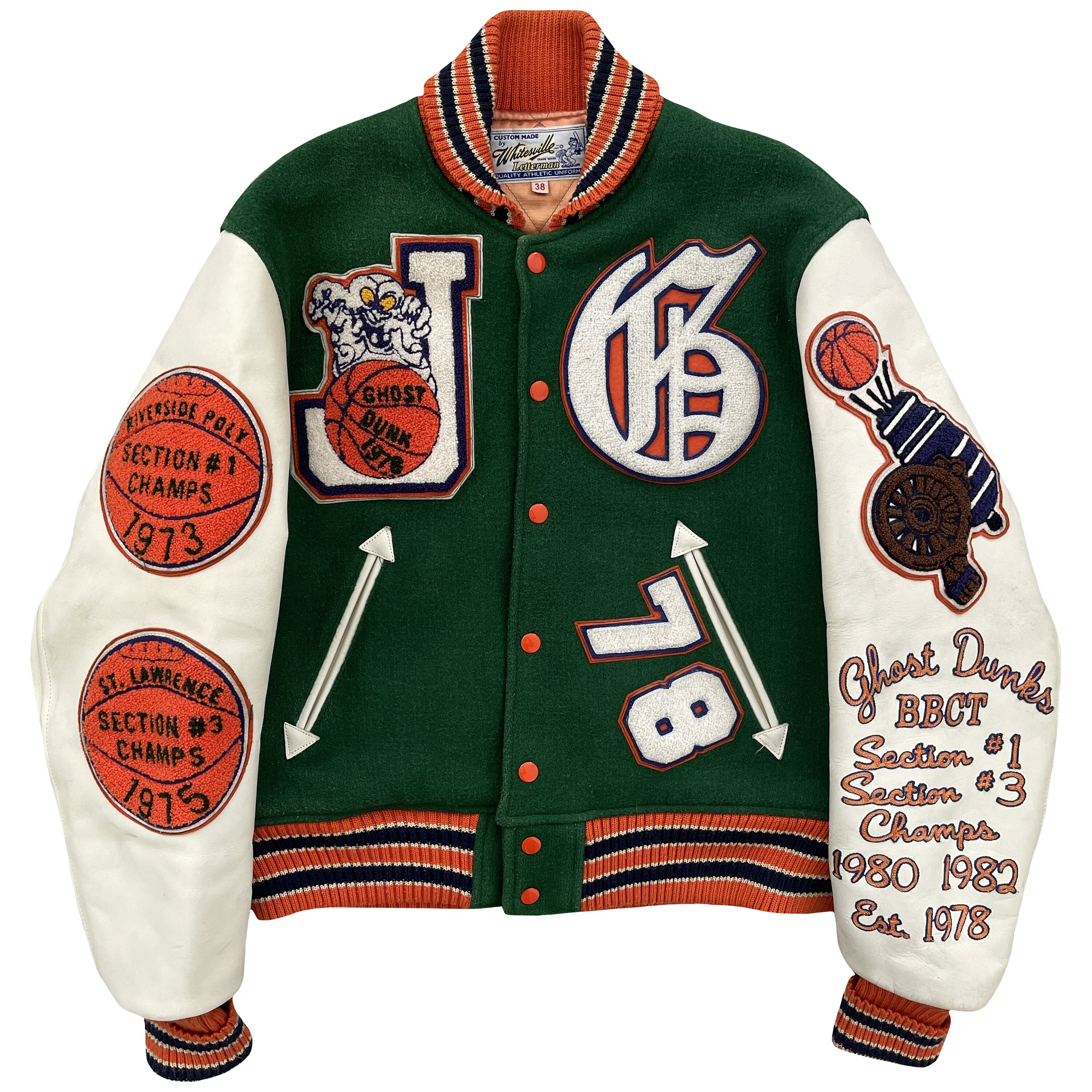 green st. louis letterman jacket