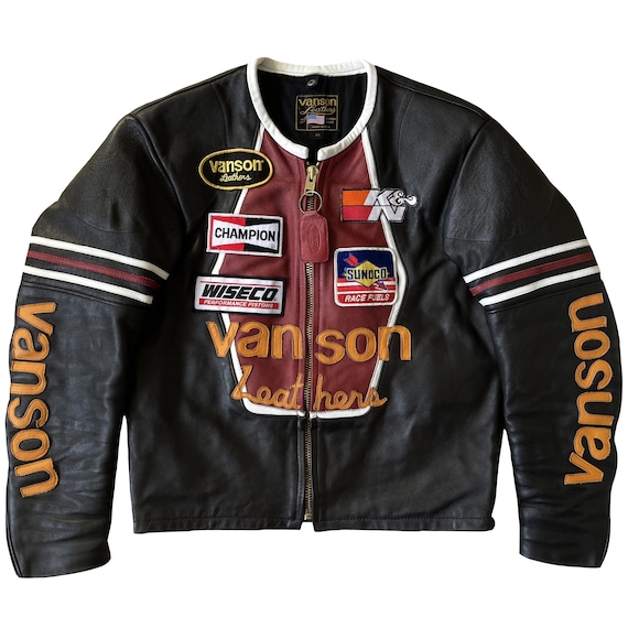 Vintage Vanson Leathers One Star Motorcycle Racer Jacket