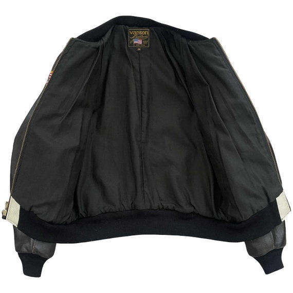 VTG Vanson Leathers Race Team Leather Bomber Jacket - Size M VTG Vanson Leathers Race Team Leather Bomber Jacket - Size M