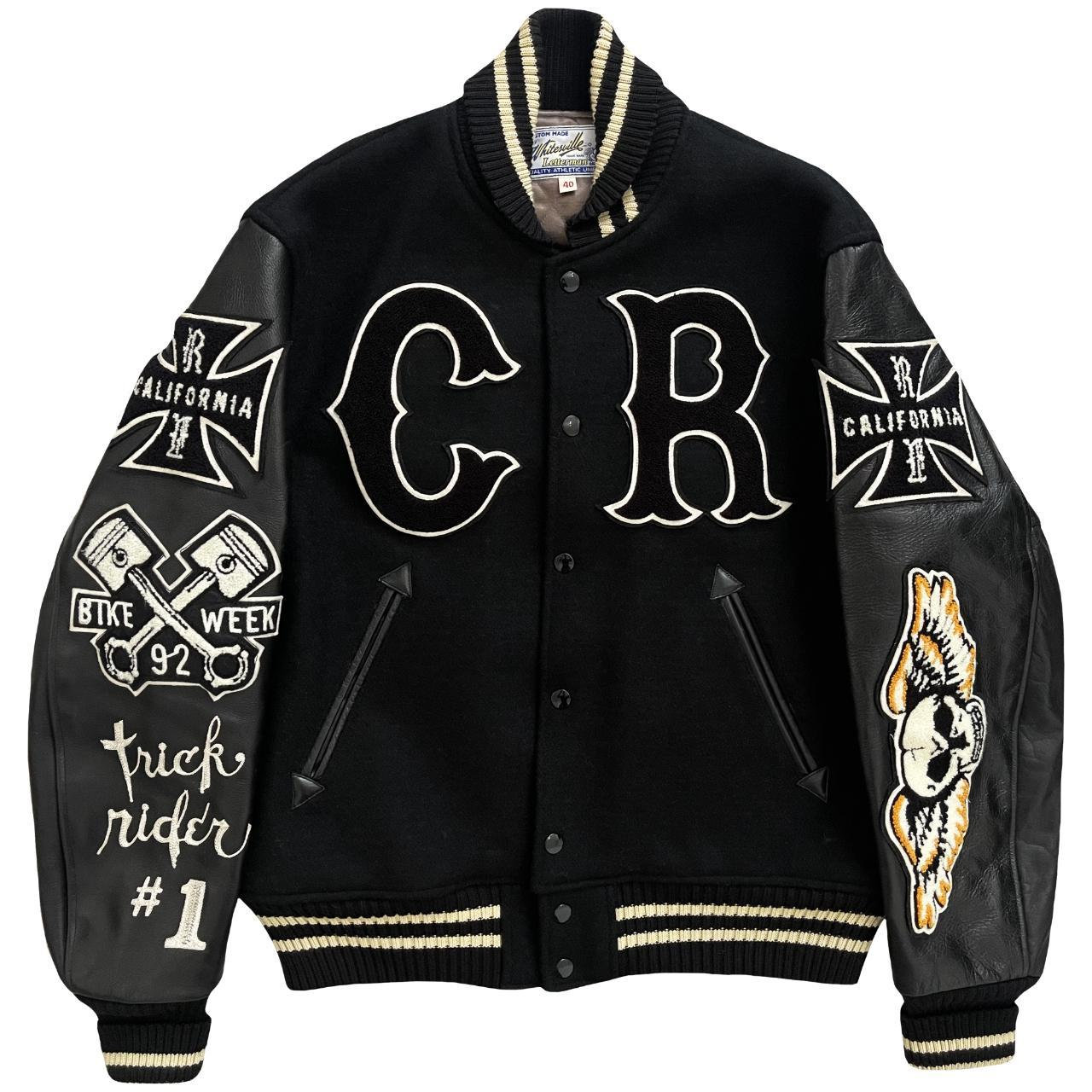 whitesville letterman jacket black 42