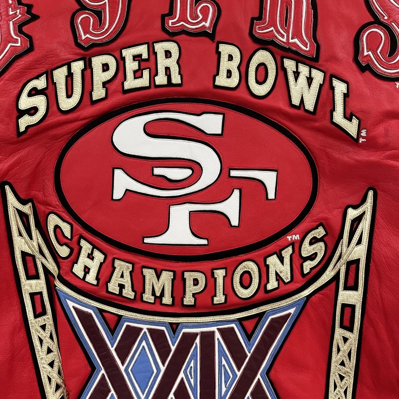 VTG Jeff Hamilton NFL 49ers XXIX Super Bowl Champions 1995 Leather