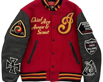ジャケット・アウター indian motorcycle WOOL JACQUARD JACKET indian motorcycle WOOL JACQUARD JACKET