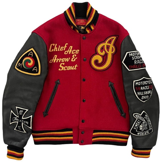 VTG Indian Motorcycle Varsity Jacket - Size M - Etsy VTG Indian Motorcycle Varsity Jacket - Size M - Etsy