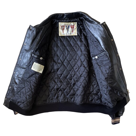ジャケット・アウター AVIREX VALLAD VARSITY LEATHER JACKET L AVIREX VALLAD Varsity Leather Jacket Navy Size: SizeS 180525
