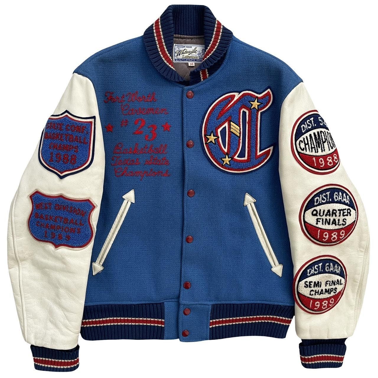 Whitesville Plain Varsity Jacket Men's Letterman Jacket Melton