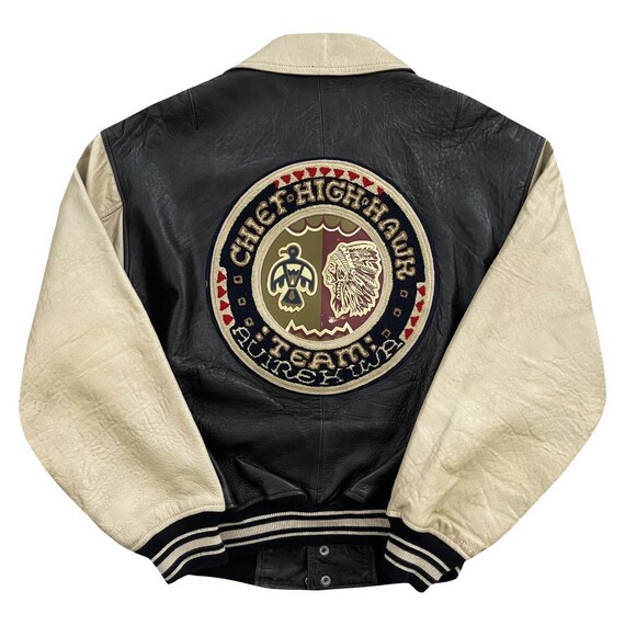 Buy VTG Avirex Leather Varsity Jacket - Size L Online in India - Etsy