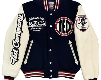 ☆【LUV IS TRUE】☆LUV IS TRUE CH DEVIL VARSITY JACKE.T☆ MUSINSA | LUV IS TRUE CH DEVIL VARSITY JACKET(NAVY)