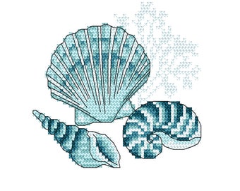 Sea shells - Smartphone cross stitch pattern