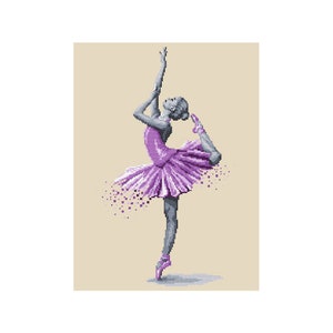 Ballet dancer - Magic of dance-  smartphone cross stitch pattern