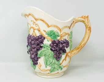 Vintage Arnel's Ceramic Grapevine Drink Pitcher