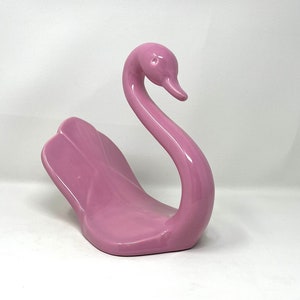 Vintage Mauve Swan Guest Towel/Napkin Holder