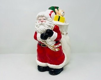 Vintage Santa and His Sack Cookie Jar, Japan