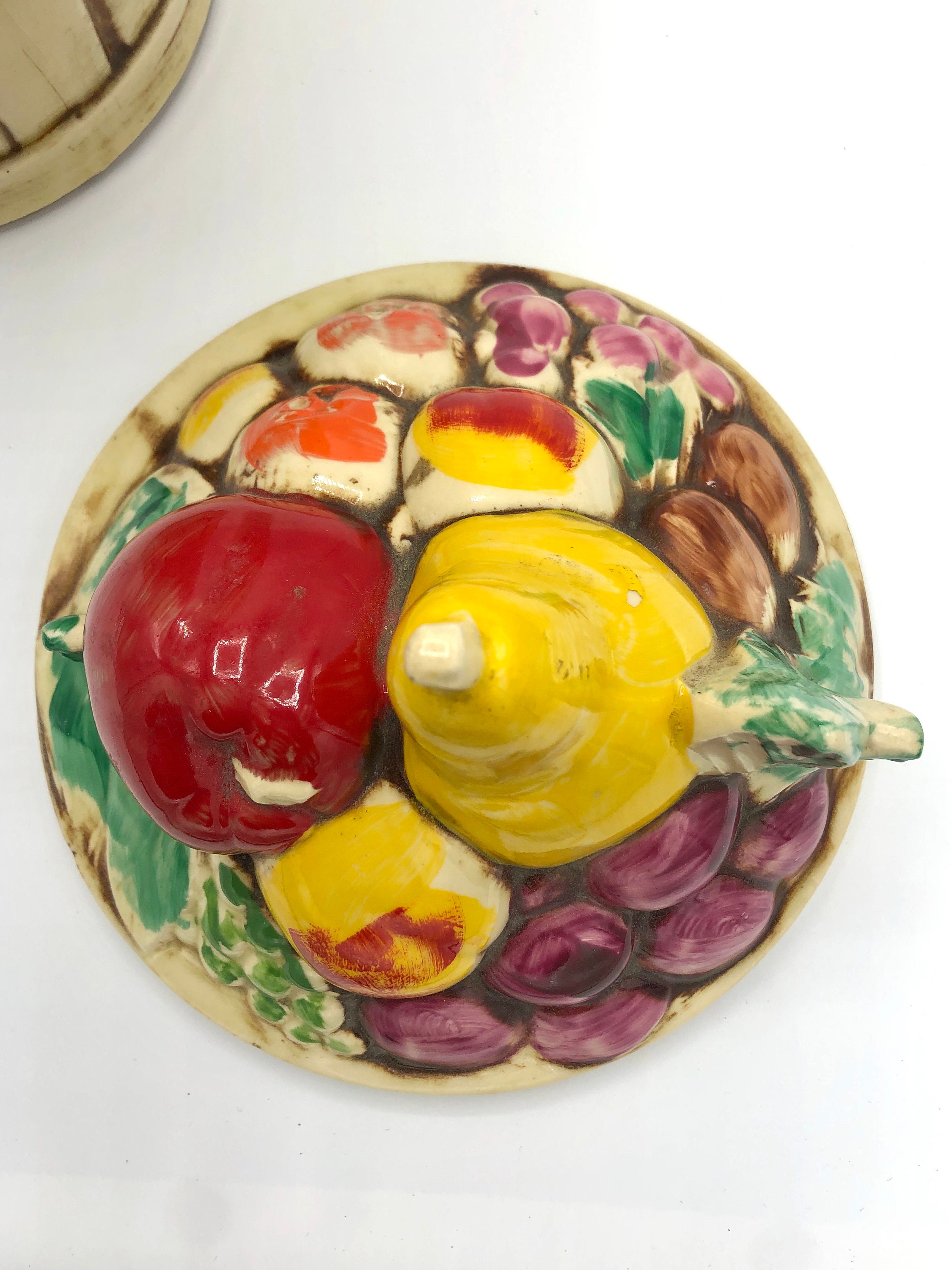 Vintage Mccoy USA Fruit Basket Cookie Jar Etsy