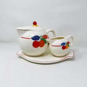 Vintage Pottery Guild Tea Set & Tray, 1940s, Very Rare