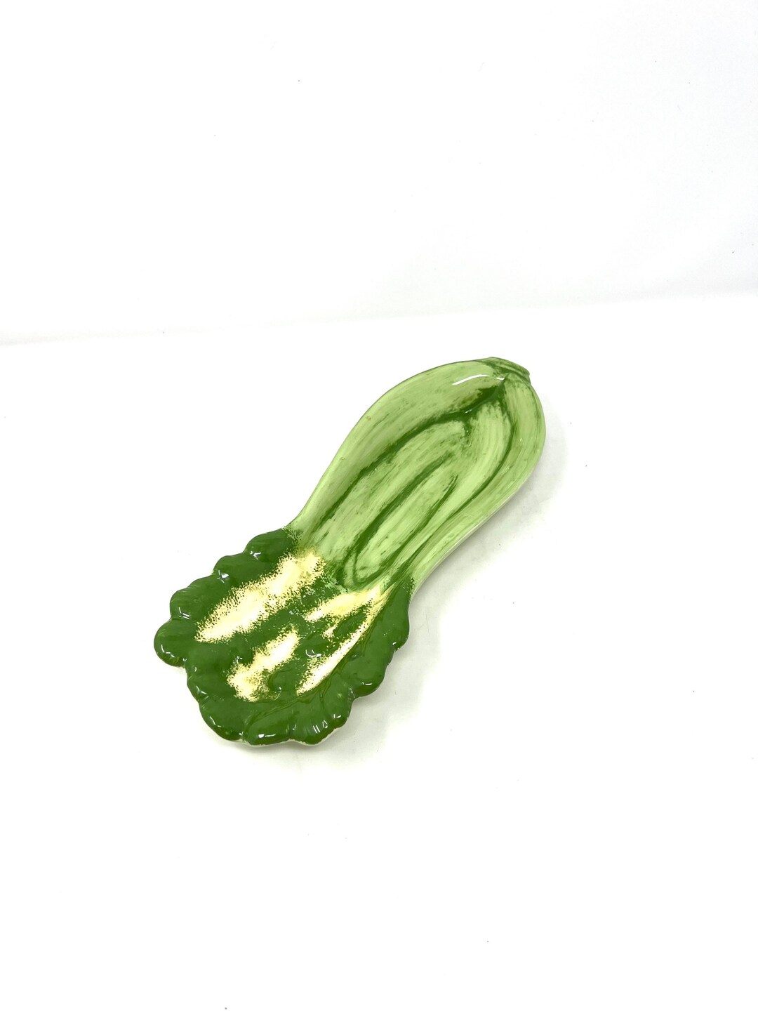 Mid Century Hand Painted Celeryshaped Serving Dish Etsy