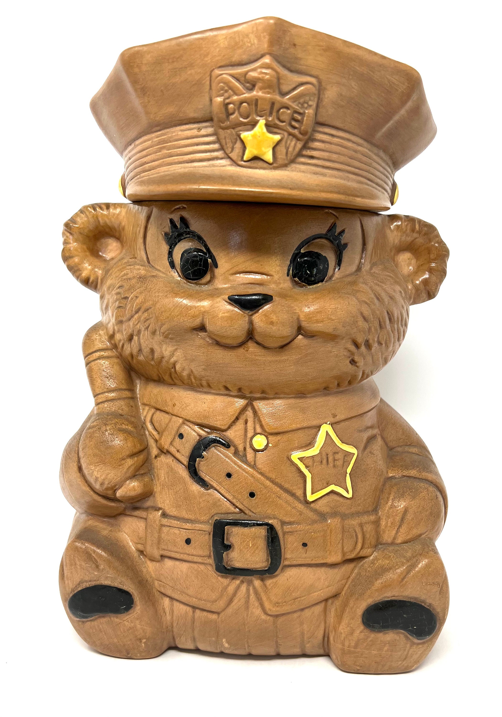 1940's Twin Winton Police Chief Cookie Jar Etsy