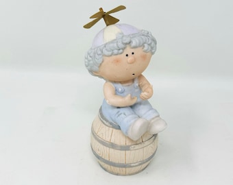 Vintage Bumpkins Figurine, Child with Propeller Hat