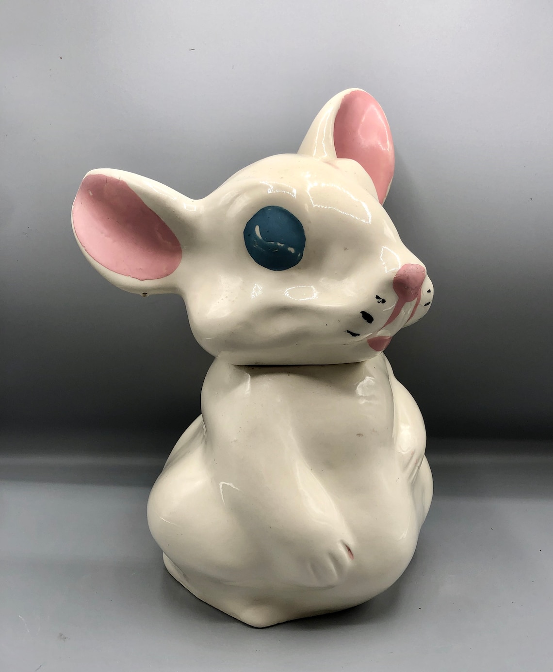 Early McCoy White Rabbit Cookie Jar Etsy