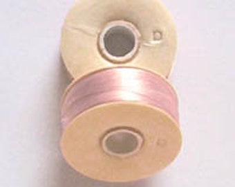 2 reels of rosy mauve nymo thread approx 64 yards per reel thickness size /'D/'