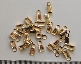 250 SILVER or GOLD PLATED FOLDING CRIMPS VARIOUS SIZES AVAILABLE