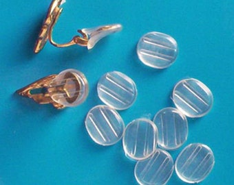 20 small plastic comfort sleeves for clip on earrings