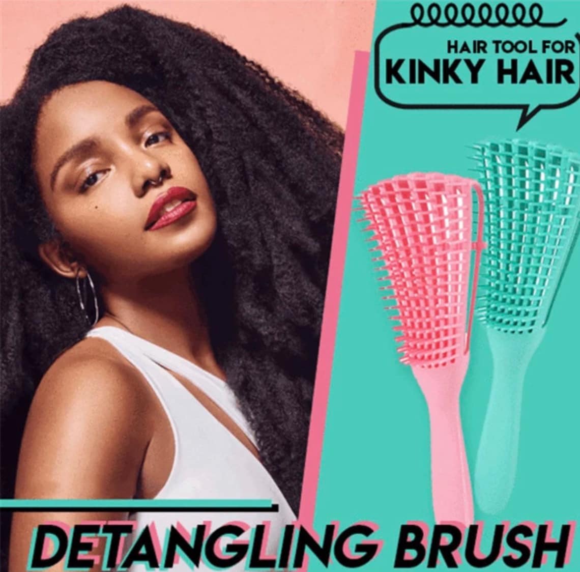 Original Detangling Brush 4c Hair Detangler Brush for Curly Etsy