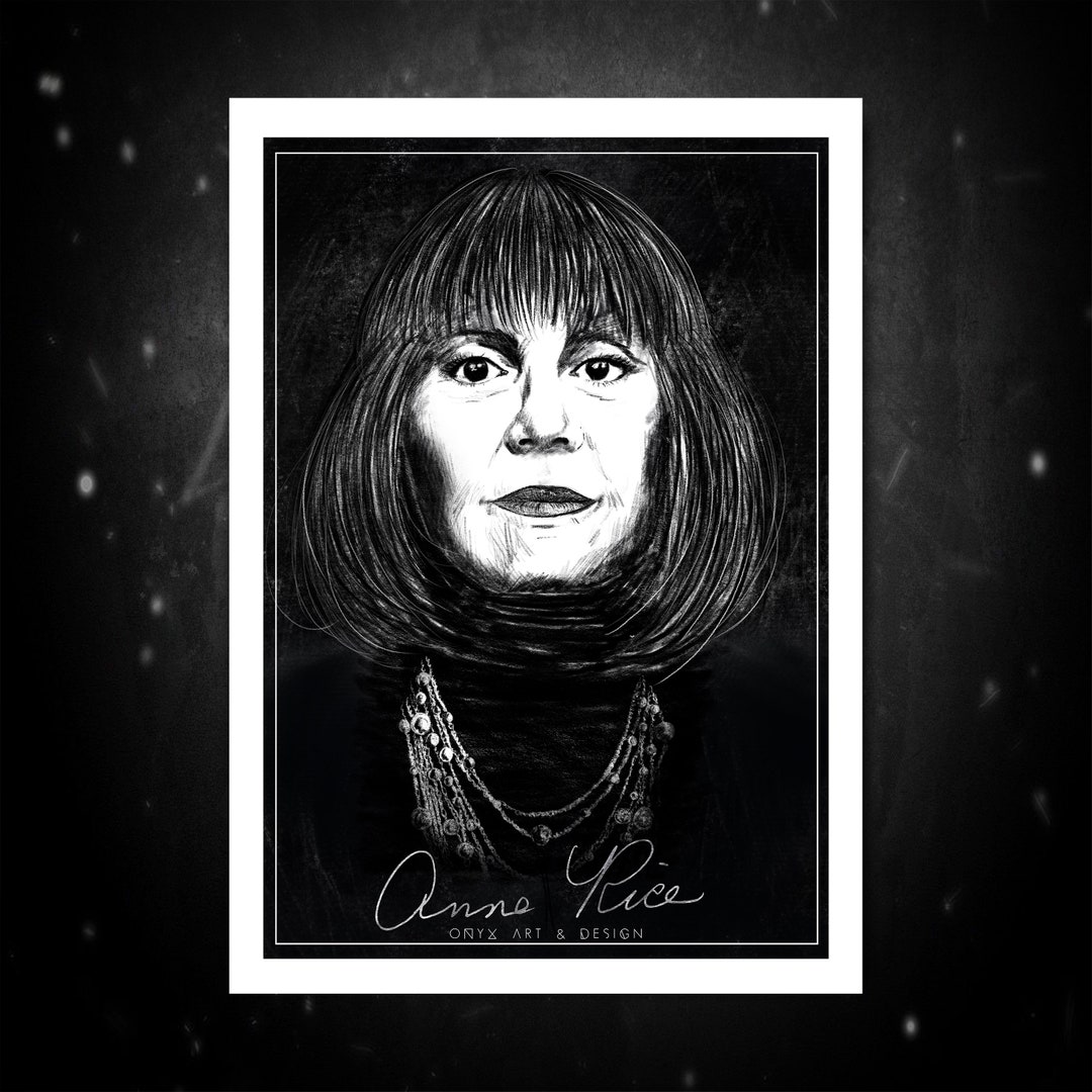 Anne Rice Portrait Print Fine Art Print Goth Dark Art Gothic ...