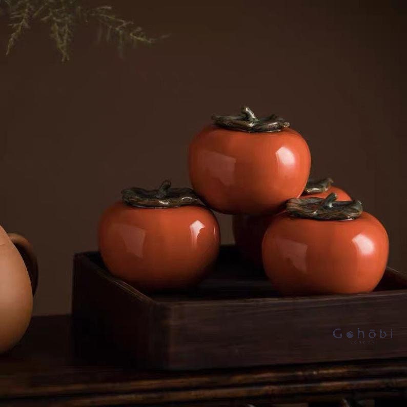 Keramik Persimmon Tee Aufbewahrung Gläser Tee-Behälter | Etsy