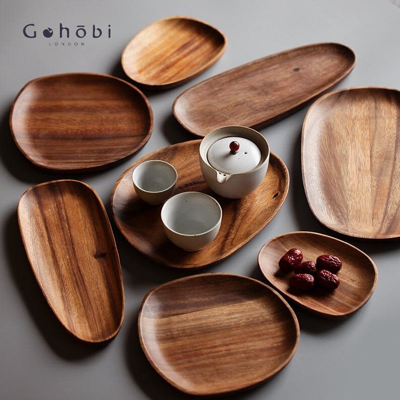 Wooden Tea Trays Serving Tray wood tray wood plate Gongfu tea Etsy