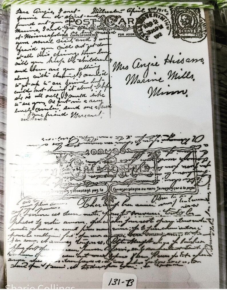 May include: A vintage postcard with handwritten text. The postcard is addressed to Mrs. Angie Hisano, Marine Mills, Minn. The text on the postcard reads: "Dear Angie, I met Stillwusten April 2nd 1912. Found and got your friend and got a postcard of Marine, Barbie. I am home as usual, sick and I don't get done with this spring's work. I will be off in a few days and then are you attending a day with the feminine club. I got off to a fine start but could not finish it alone, like it so well. One found a very nice girl, and got a nice lunch candie, and one sweet, true friend, Marcan!"