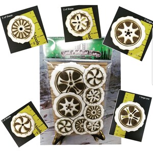 LC-137 Laser cut mat-board cut outs of Tire, 8 Tires in a package, Masculine cards, Fathers Day cards