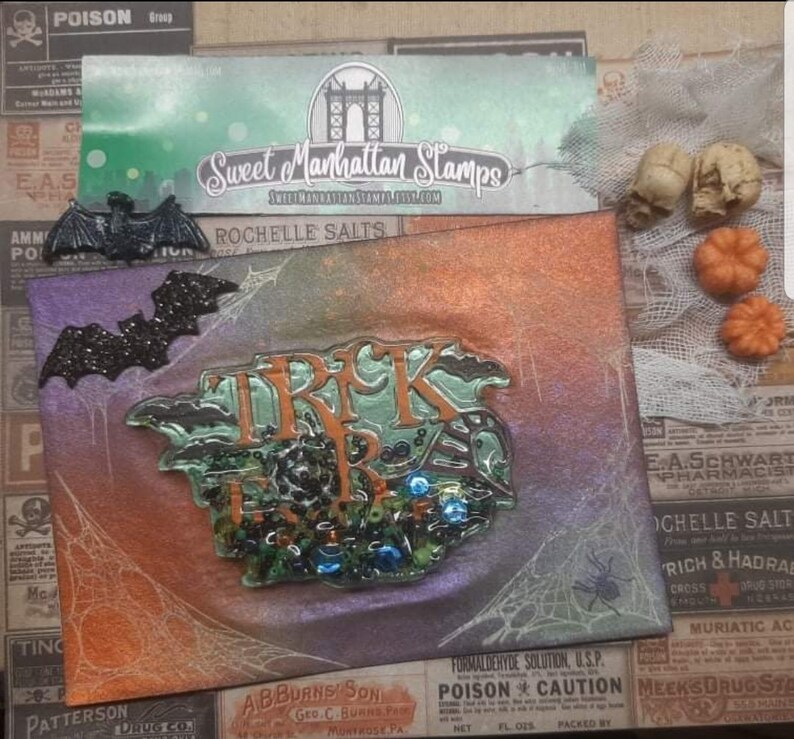 LC149 Shaker Card Beautiful Trick or Treat Shaker Box Etsy
