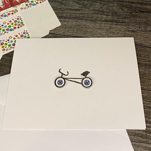 Carte de voeux vélo vierge à l'intérieur