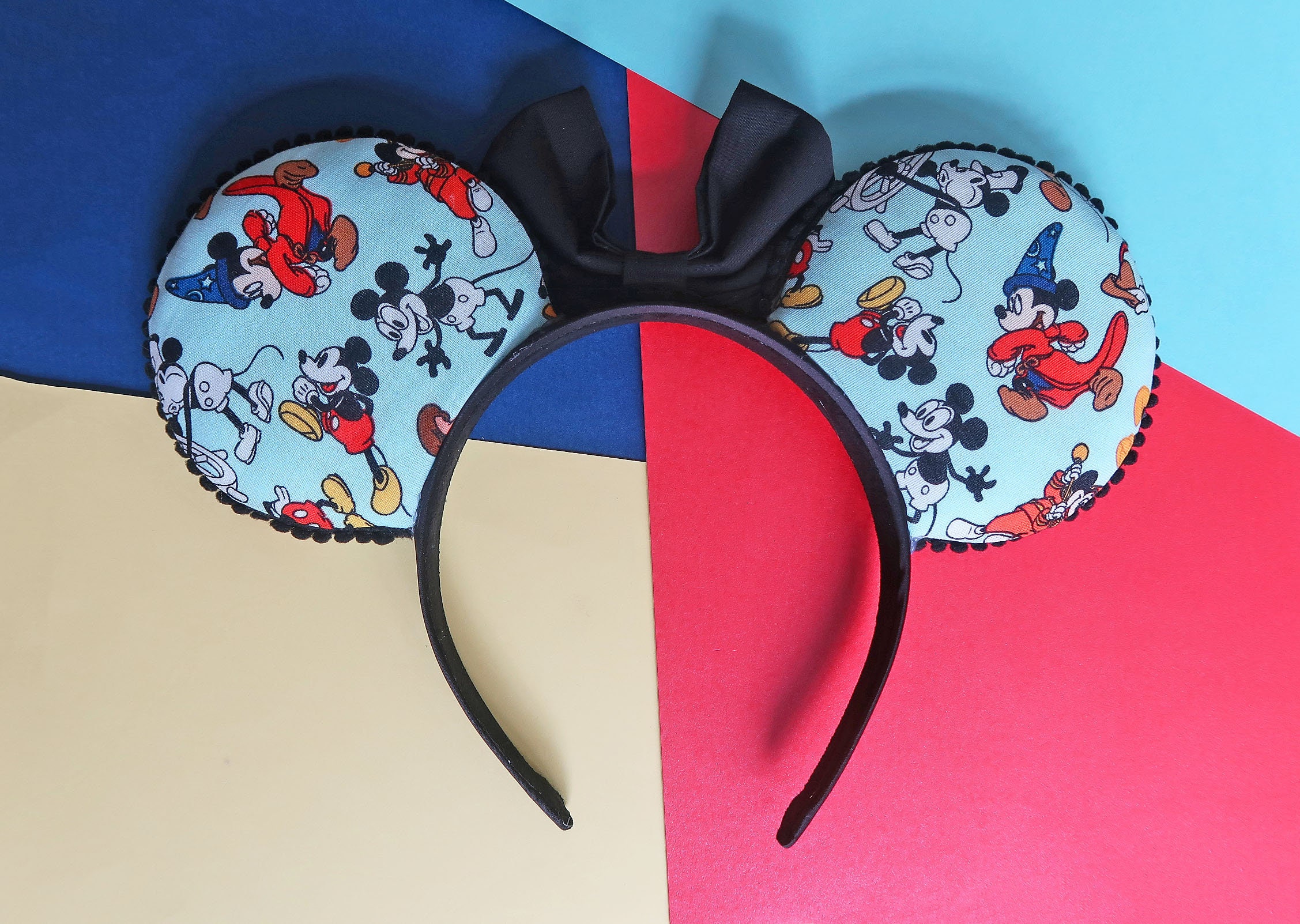 Custom Handmade Mickey Mouse Ears Headband Etsy