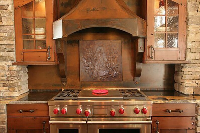 Kitchen Backsplash Rusted Metal Backsplash Tile Rusted Metal Etsy