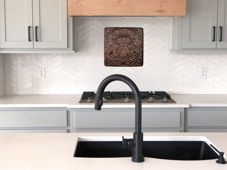 Copper Backsplash Tile kitchen Backsplash Tile Copper Tile Etsy