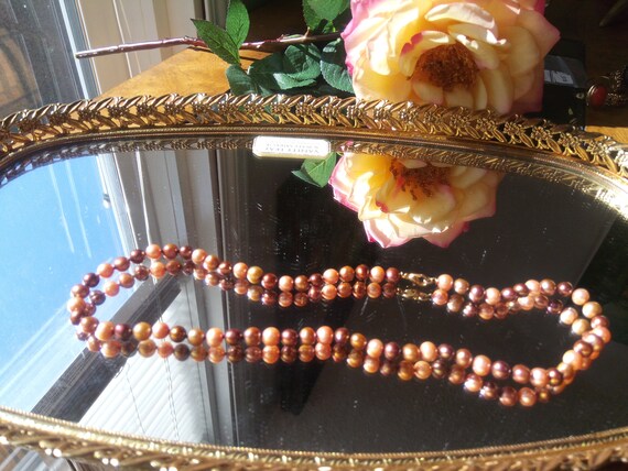 Vintage Genuine fresh water pearls necklace, 7 mm… - image 6
