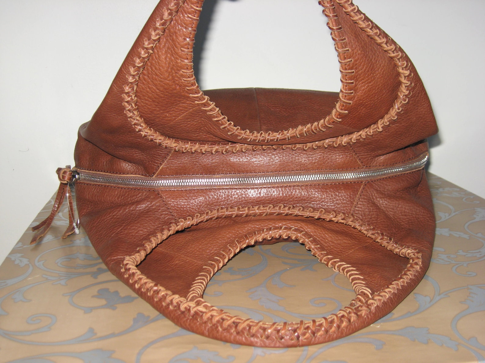 Vintage Bag Banana Republic Genuine Leather Bag Brown Etsy