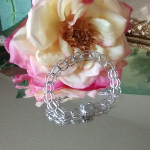 Pulseira de prata esterlina vintage, pulseira com pingente, pulseira unissex, pulseira de prata masculina, presente para ele, presente para ela, pulseira grande, 195