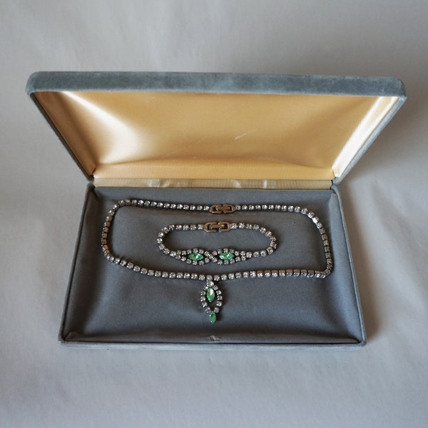 Vintage Classy Sherman Jewelry, Sherman necklace and sherman bracelet, Sherman set, mid century jewelry, 221