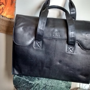 Porte-documents vintage en cuir véritable Denier Porte-documents en cuir noir Attache Case Drs Bag Retro Old Case vintage Luggage vintage case.92