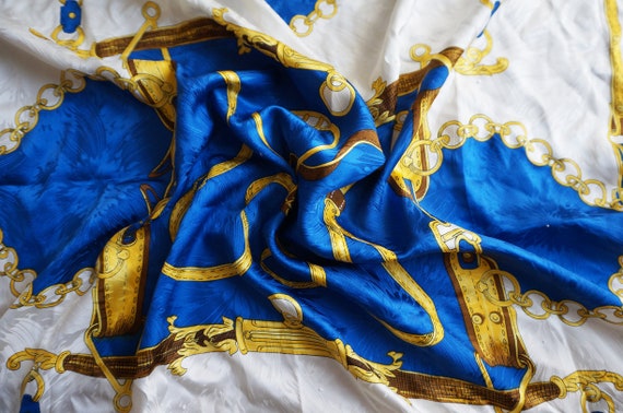 Vintage Nicole de Beauvoir silk scarf, French des… - image 2