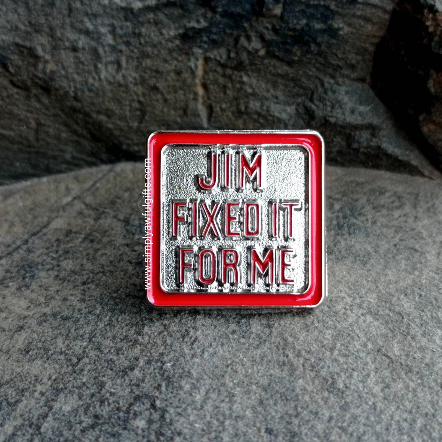 Jim'll Fix It badge. Lapel pin. Jim Fixed It For Me Jimmy | Etsy